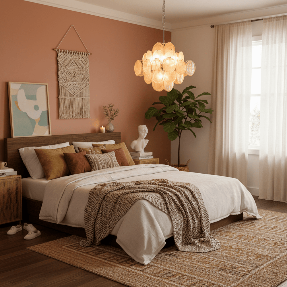 Aurelia Apricot Glass Chandelier