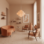 Aurelia Apricot Glass Chandelier