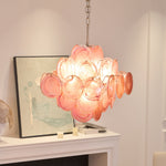 Aurelia Pink Glass Chandelier