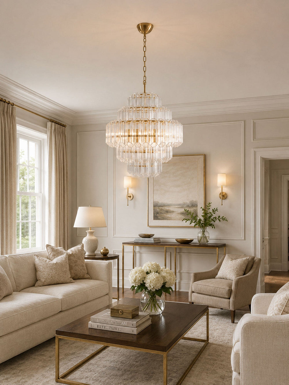Aurum Cascade Glass Chandelier