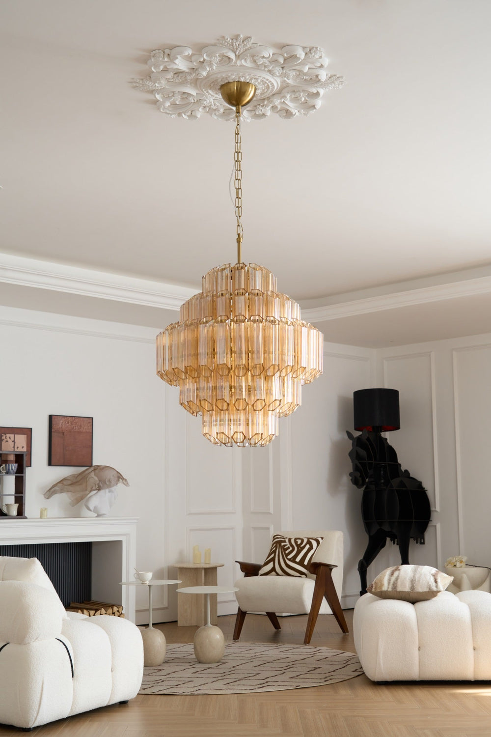 Aurum Cascade Glass Chandelier