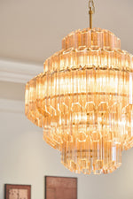 Aurum Cascade Glass Chandelier