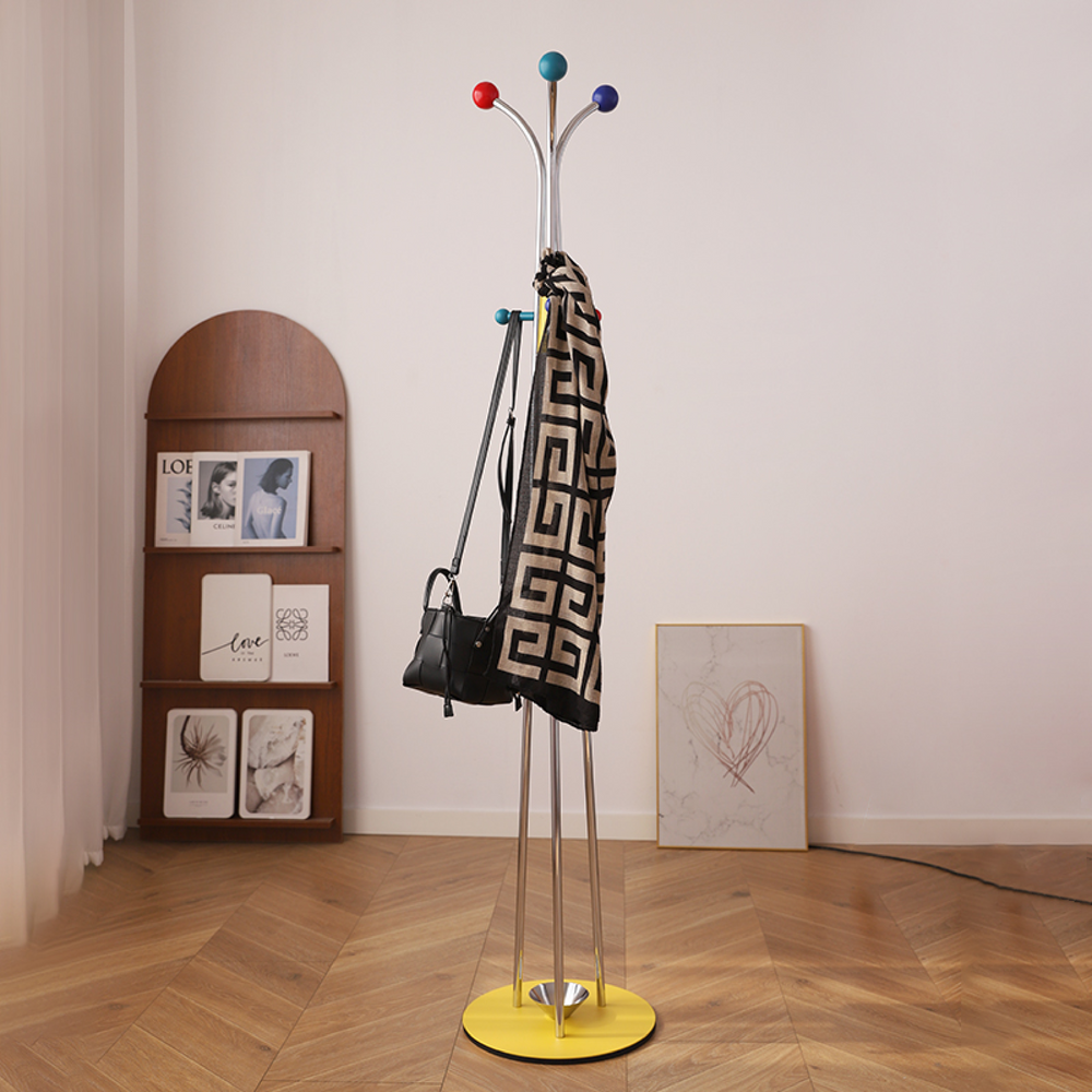 Ball Top Standing Coat Rack
