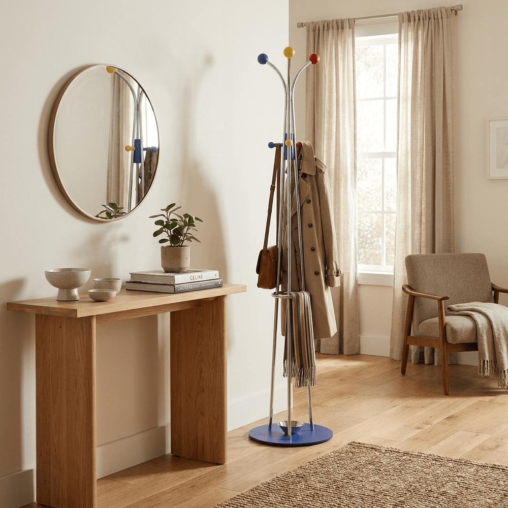 Ball Top Standing Coat Rack
