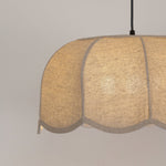 Banana Leaf Woven Fabric Pendant – Coastal Linen Shade