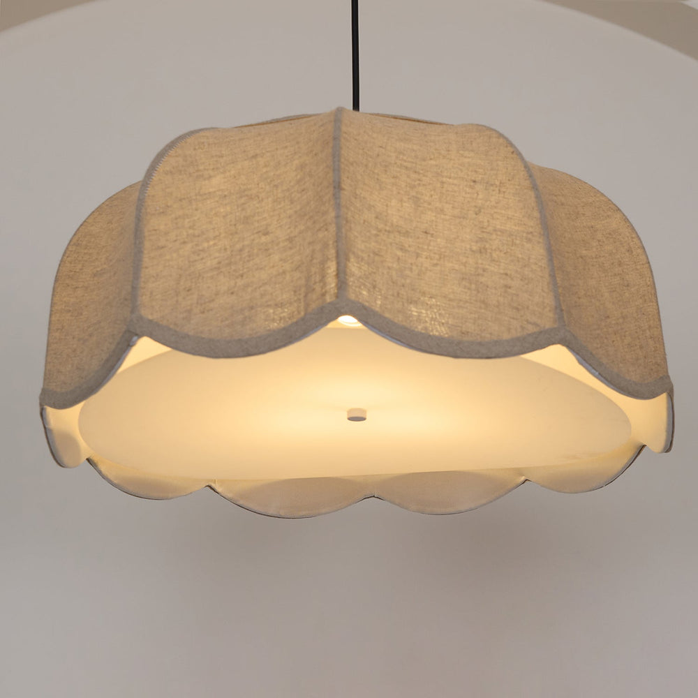 Banana Leaf Woven Fabric Pendant – Coastal Linen Shade