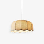 Banana Leaf Woven Fabric Pendant – Coastal Linen Shade