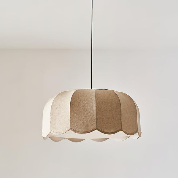 Banana Leaf Woven Fabric Pendant – Coastal Linen Shade