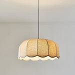 Banana Leaf Woven Fabric Pendant – Coastal Linen Shade