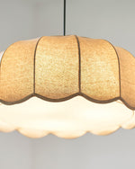 Banana Leaf Woven Fabric Pendant – Coastal Linen Shade