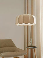 Banana Leaf Woven Fabric Pendant – Coastal Linen Shade