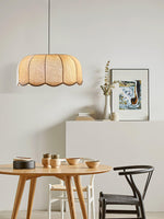 Banana Leaf Woven Fabric Pendant – Coastal Linen Shade