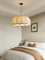 Banana Leaf Woven Fabric Pendant – Coastal Linen Shade