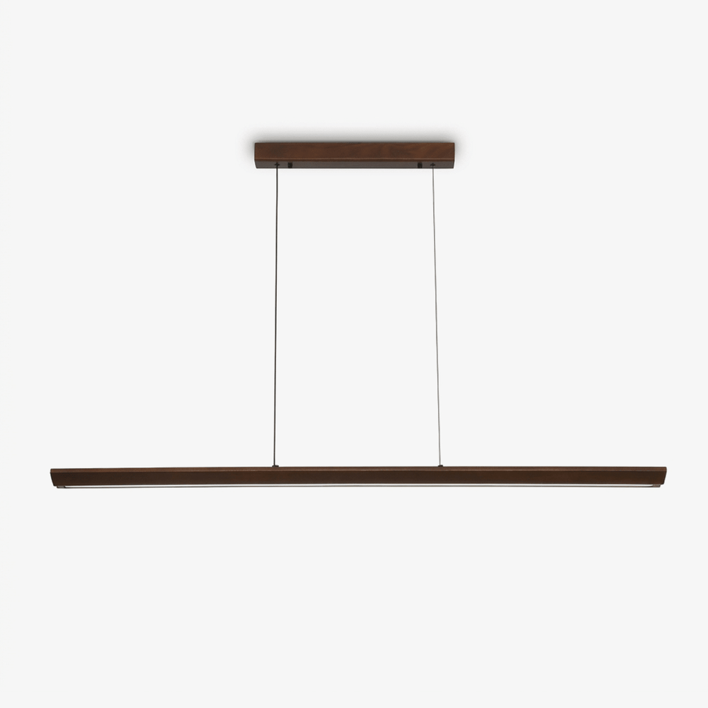Beveled Wood Linear Pendant Lamp
