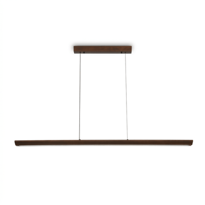 Beveled Wood Linear Pendant Lamp