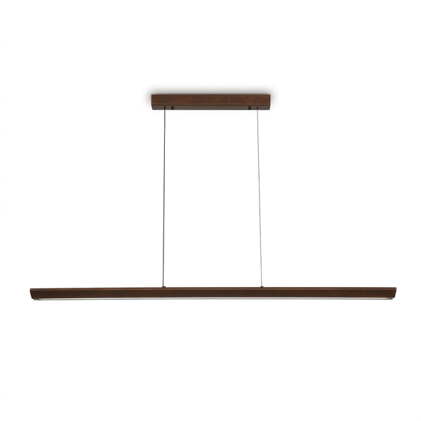 Beveled Wood Linear Pendant Lamp