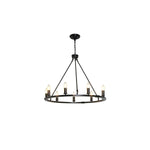 Black Candles Ring Chandelier