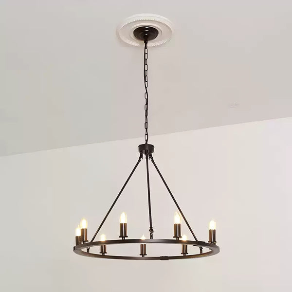 Black Candles Ring Chandelier
