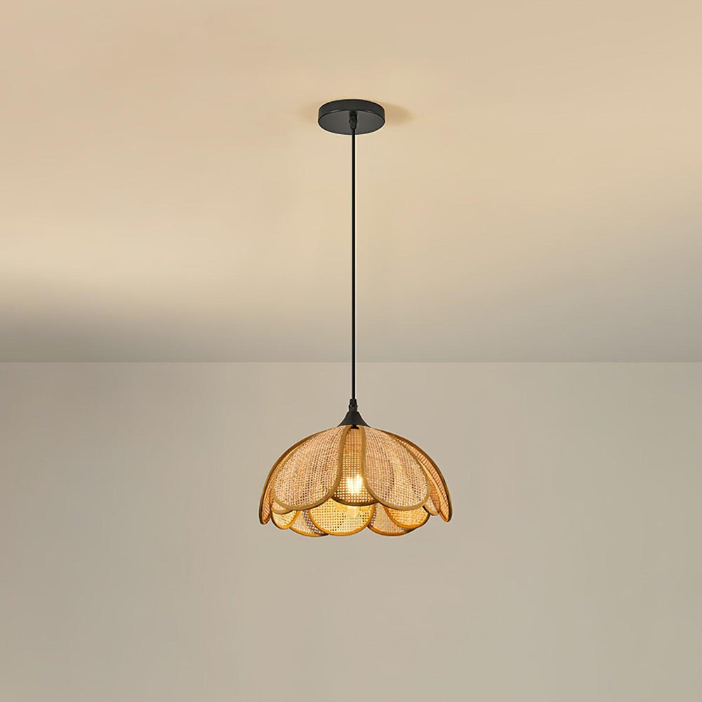 Bloom Rattan Swag Pendant Lamp