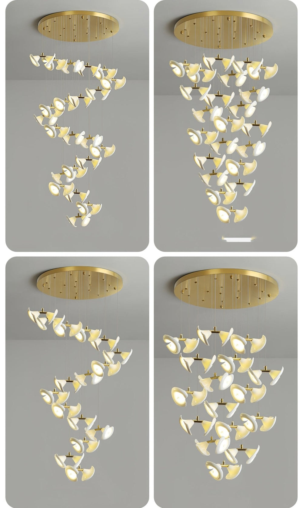 Blossom Double Horn Chandelier