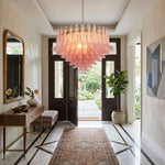 Blush Pink Glass Chandelier