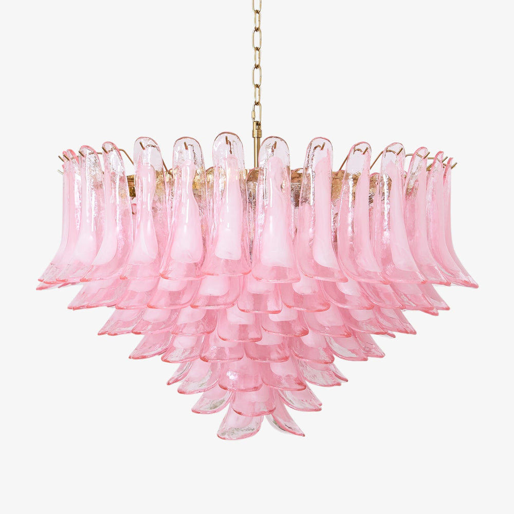Blush Pink Glass Chandelier