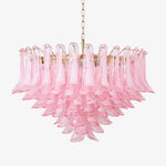 Blush Pink Glass Chandelier