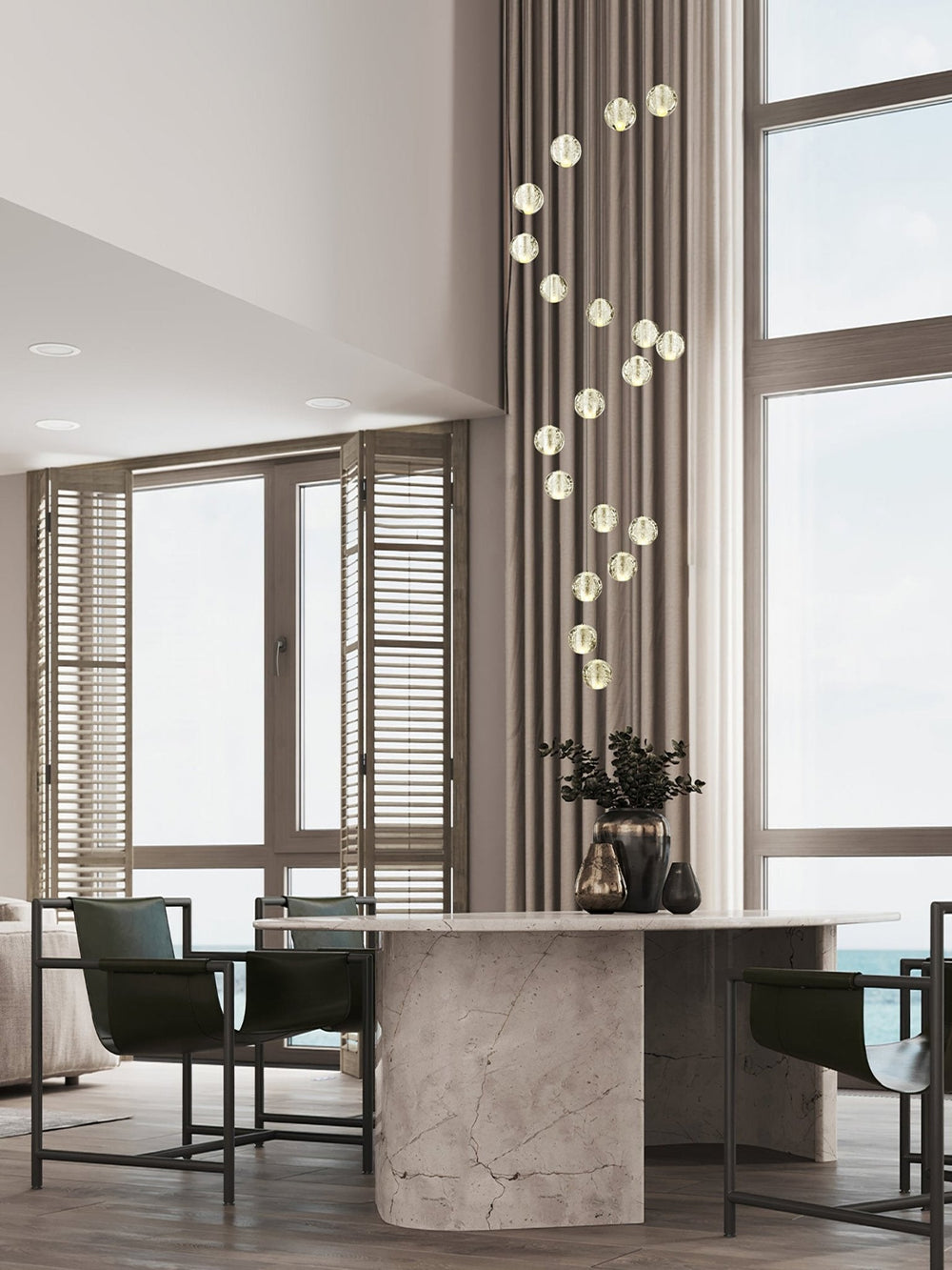Crystal Bubbles Balls Pendant Lamp
