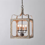Boho Rustic Cube Chandelier