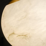Bosso Alabaster Sculptural Pendant – Brass & Stone