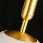 Bosso Alabaster Sculptural Pendant – Brass & Stone