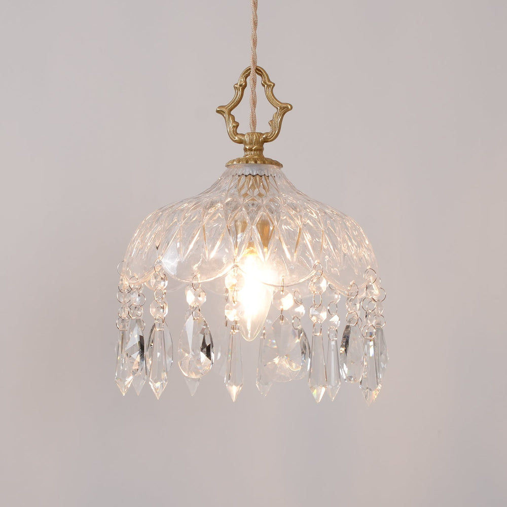 Bowl Shade Pendant Lamp – Copper & Glass Retro
