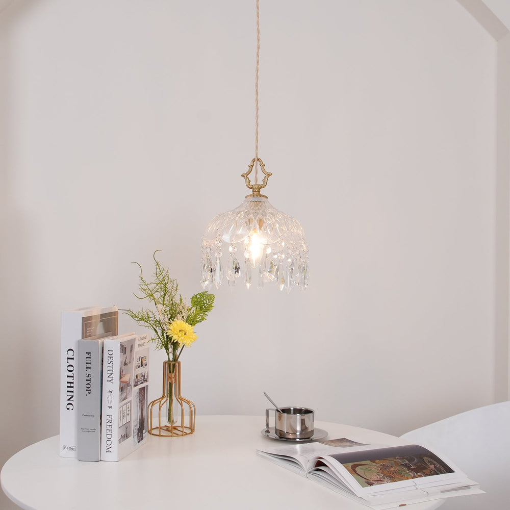Bowl Shade Pendant Lamp – Copper & Glass Retro