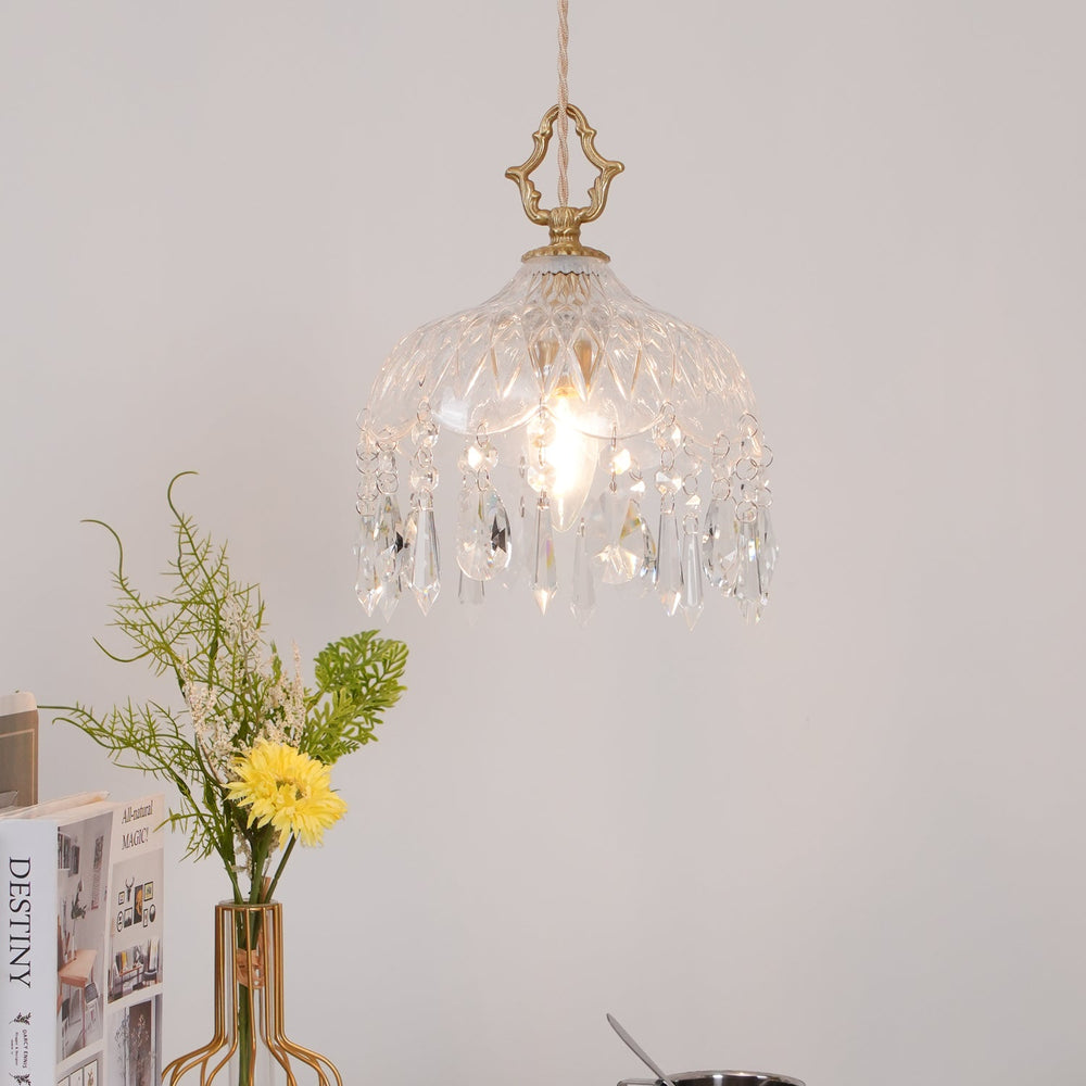 Bowl Shade Pendant Lamp – Copper & Glass Retro