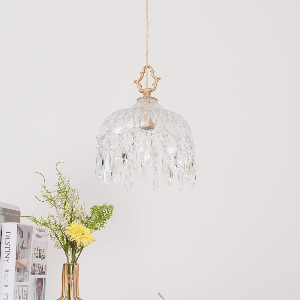 Bowl Shade Pendant Lamp – Copper & Glass Retro