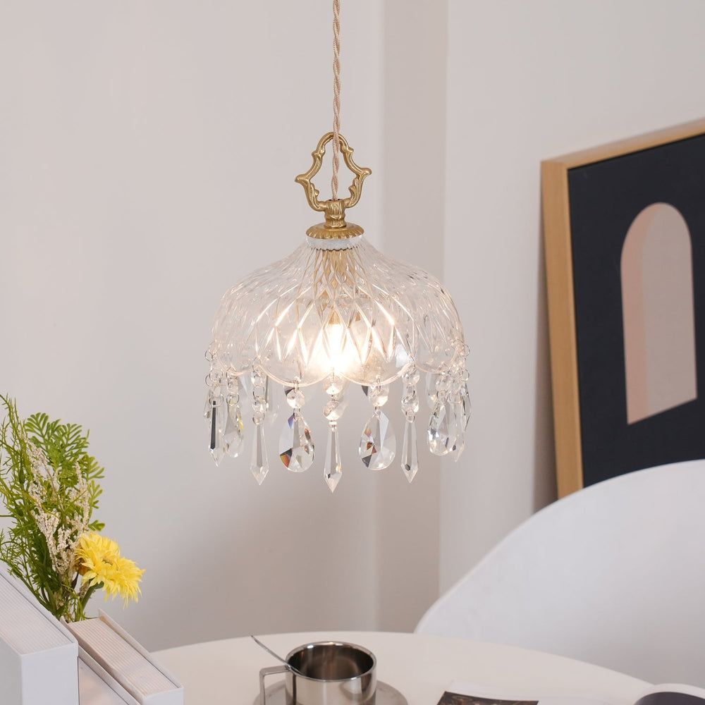 Bowl Shade Pendant Lamp – Copper & Glass Retro