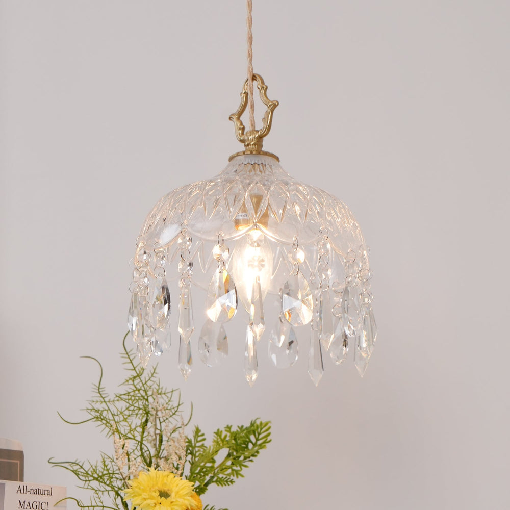 Bowl Shade Pendant Lamp – Copper & Glass Retro