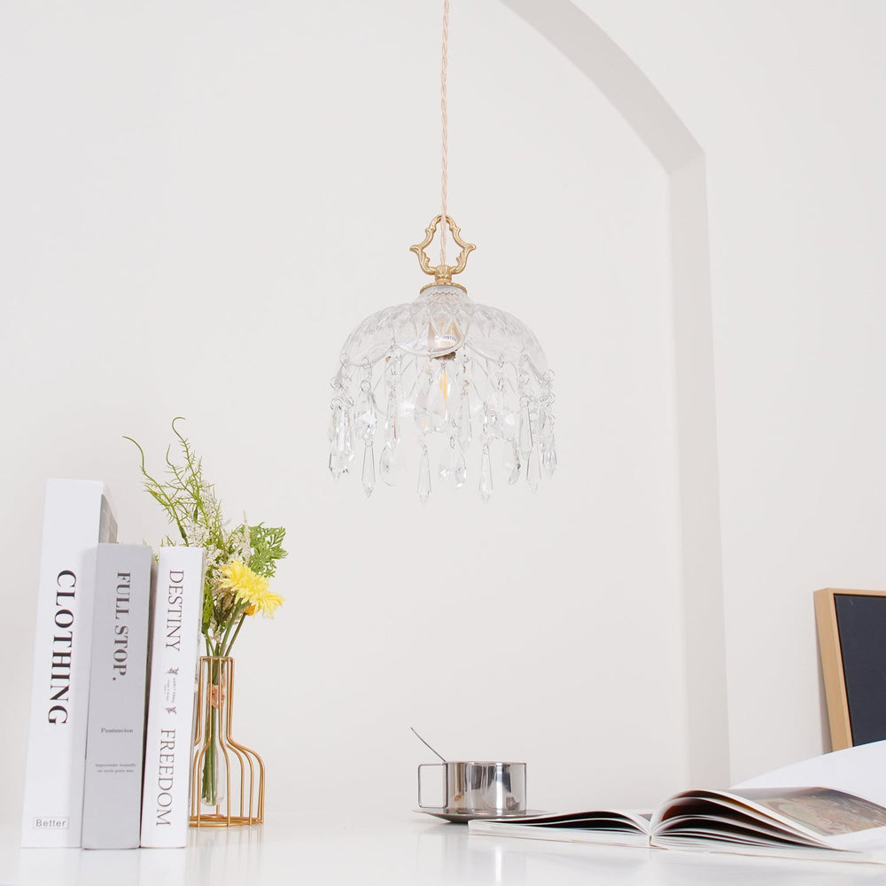 Bowl Shade Pendant Lamp – Copper & Glass Retro