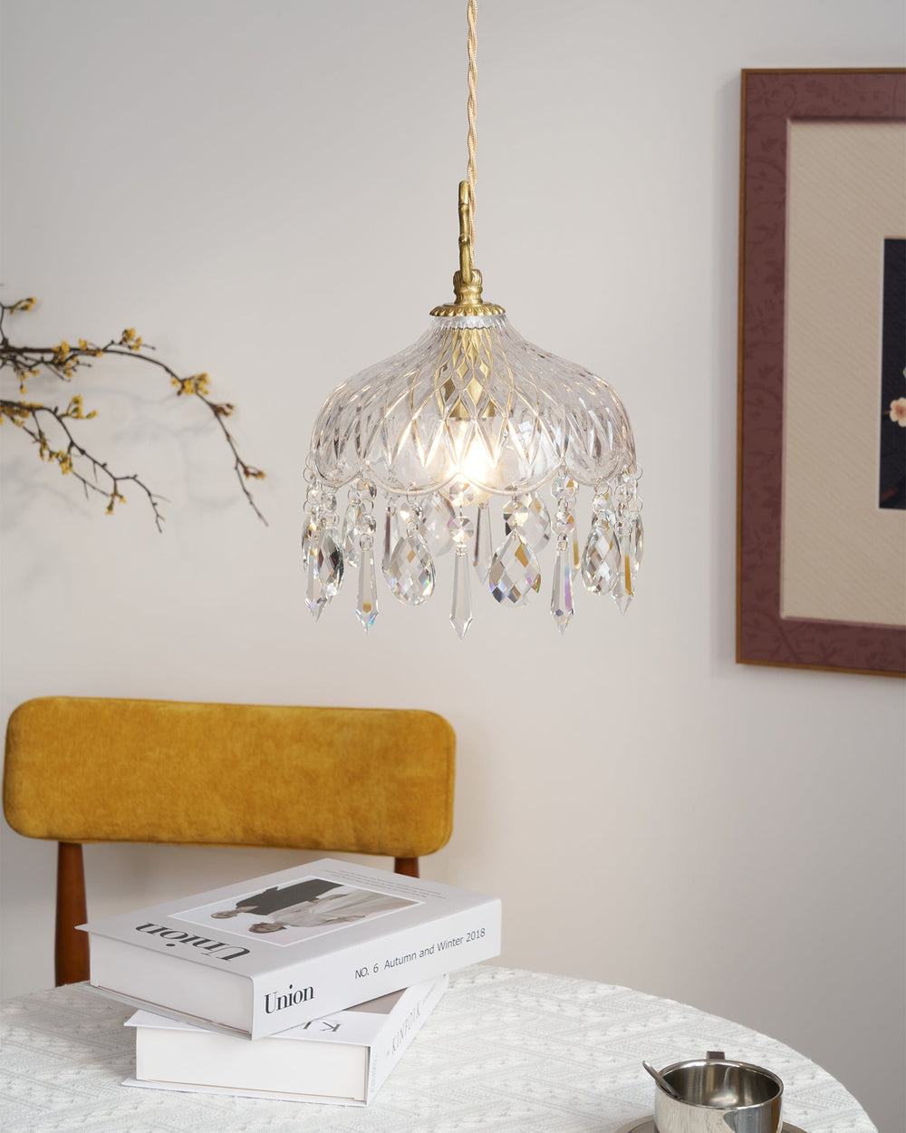 Bowl Shade Pendant Lamp – Copper & Glass Retro