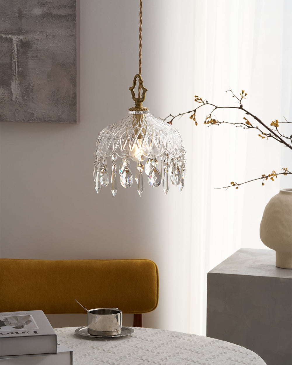 Bowl Shade Pendant Lamp – Copper & Glass Retro