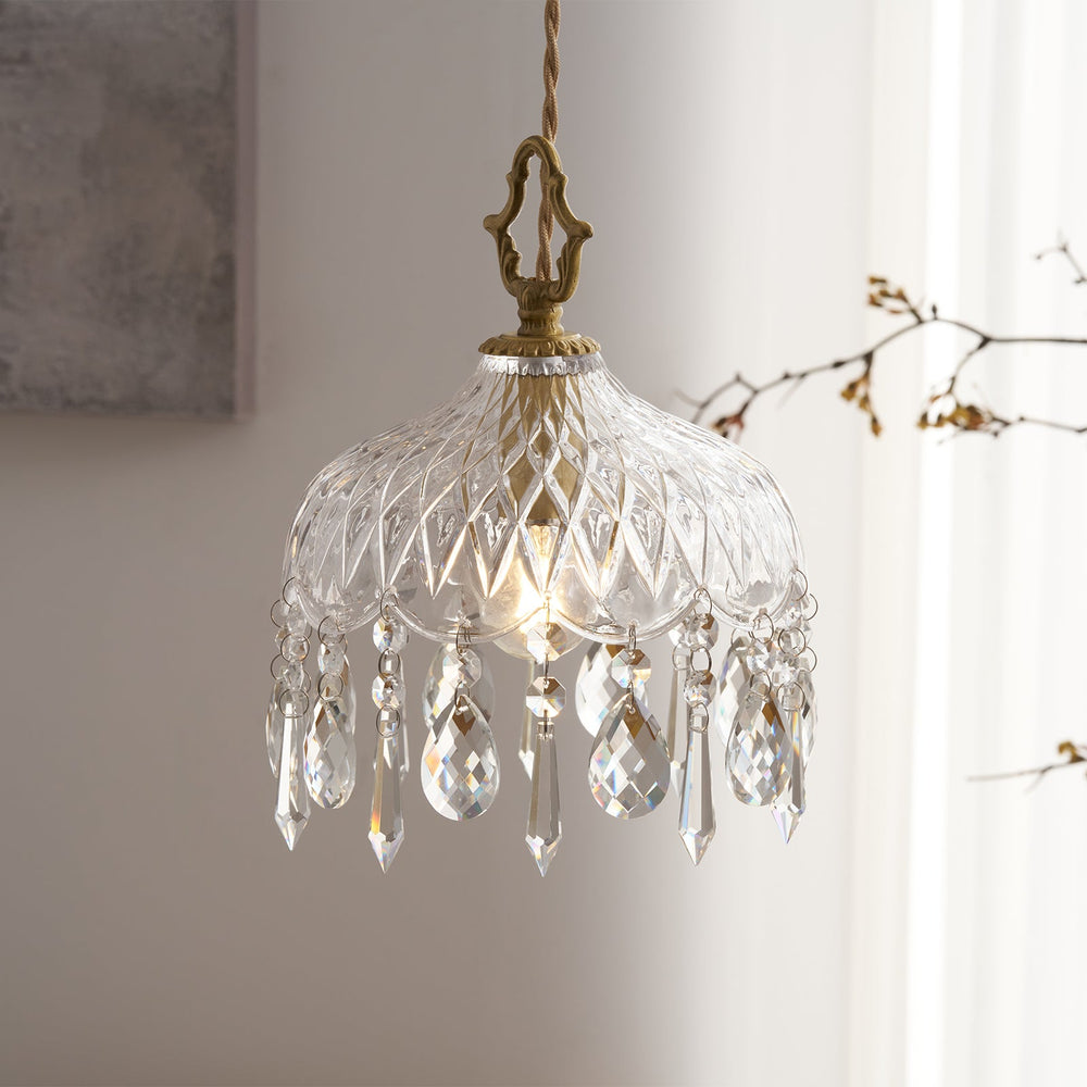 Bowl Shade Pendant Lamp – Copper & Glass Retro