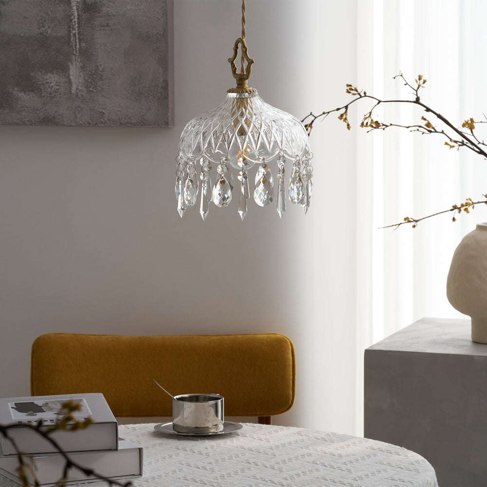 Bowl Shade Pendant Lamp – Copper & Glass Retro