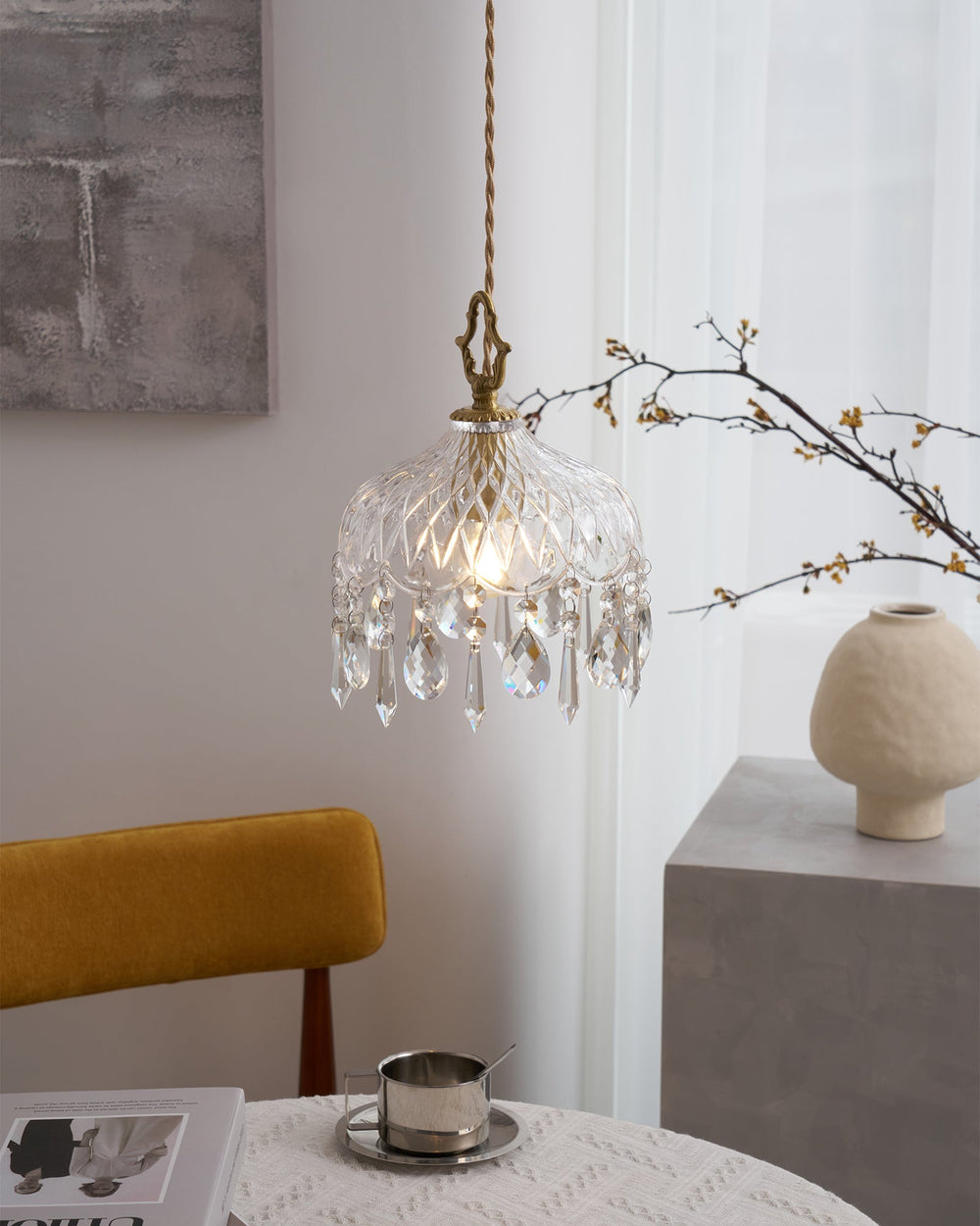 Bowl Shade Pendant Lamp – Copper & Glass Retro