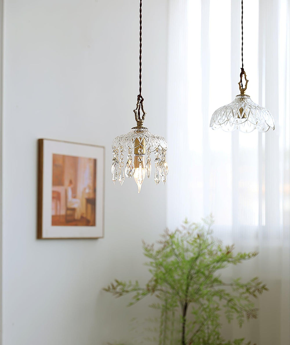 Bowl Shade Pendant Lamp – Copper & Glass Retro