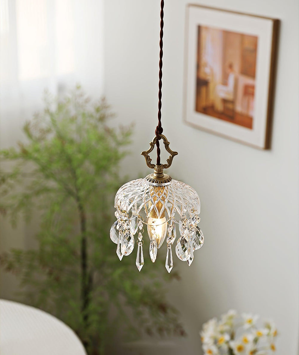 Bowl Shade Pendant Lamp – Copper & Glass Retro