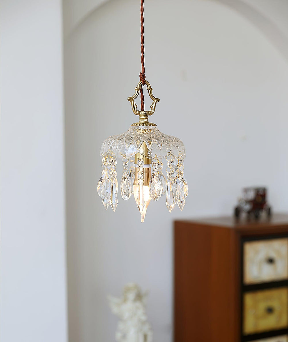 Bowl Shade Pendant Lamp – Copper & Glass Retro