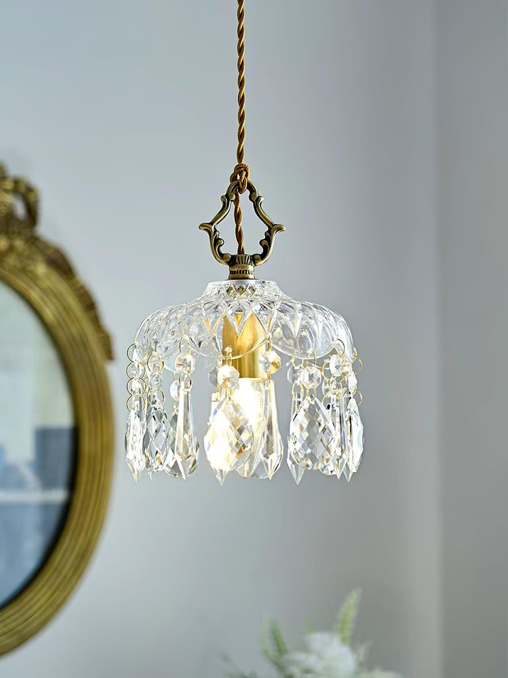 Bowl Shade Pendant Lamp – Copper & Glass Retro