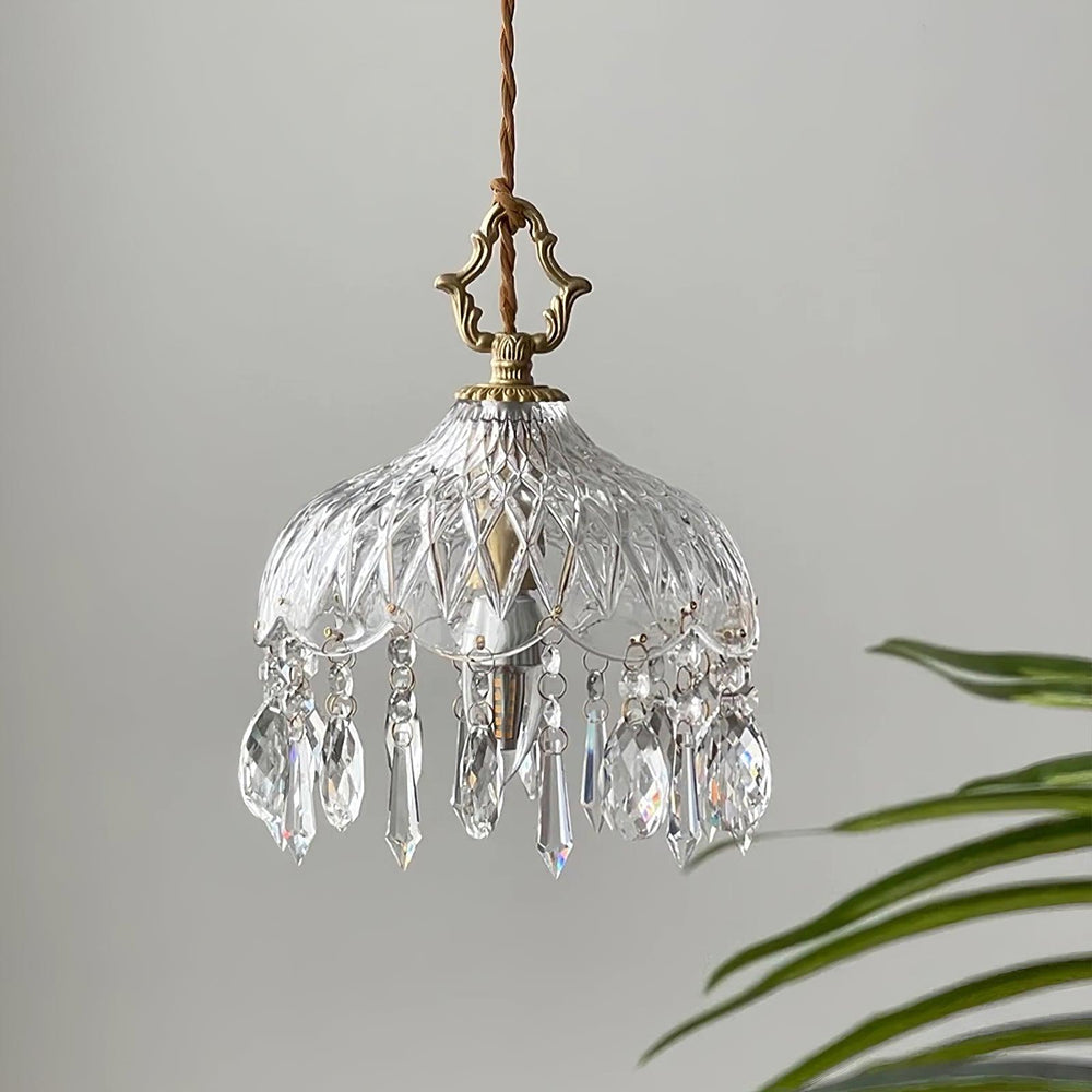 Bowl Shade Pendant Lamp – Copper & Glass Retro