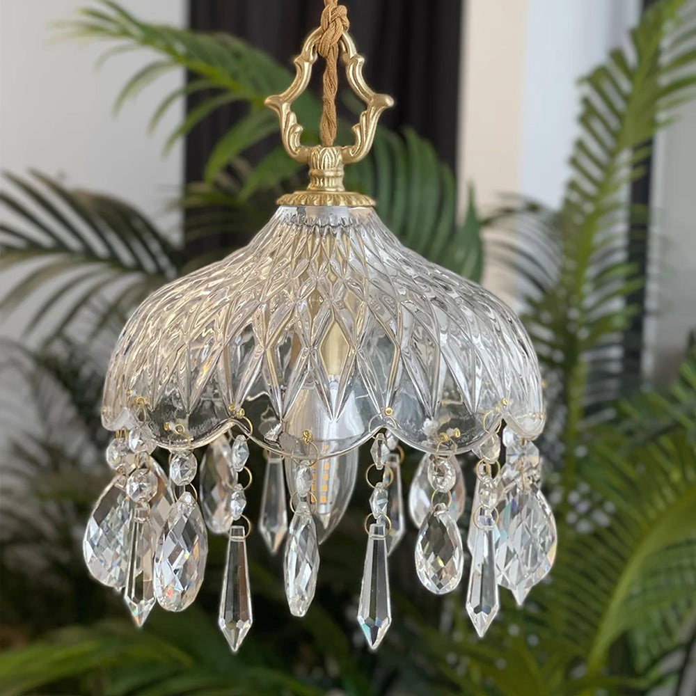 Bowl Shade Pendant Lamp – Copper & Glass Retro