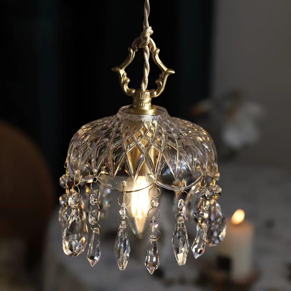 Bowl Shade Pendant Lamp – Copper & Glass Retro